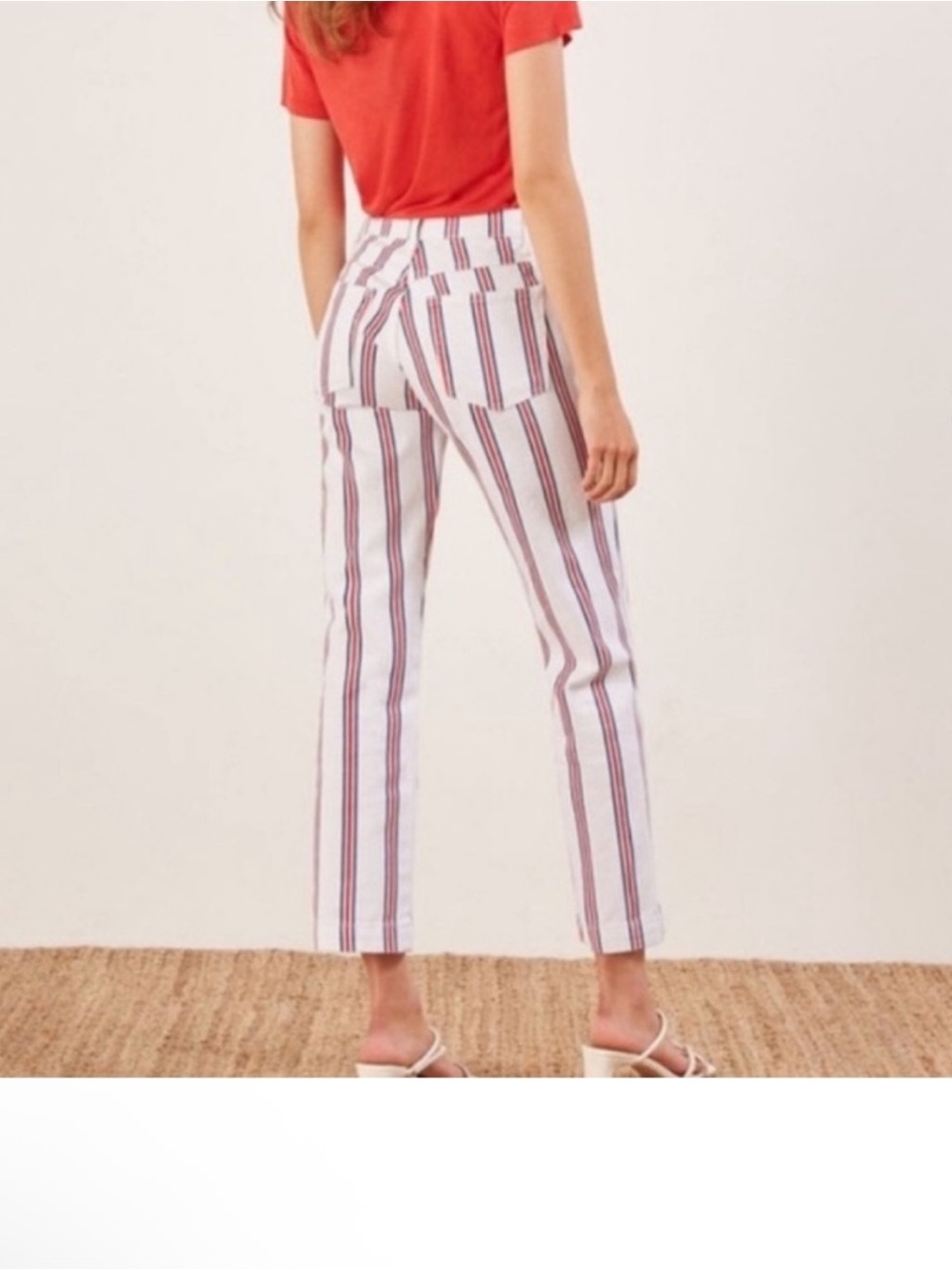 Reformation Roper Jeans in the Grenada Stripe, Size 28 - Picture 3 of 9